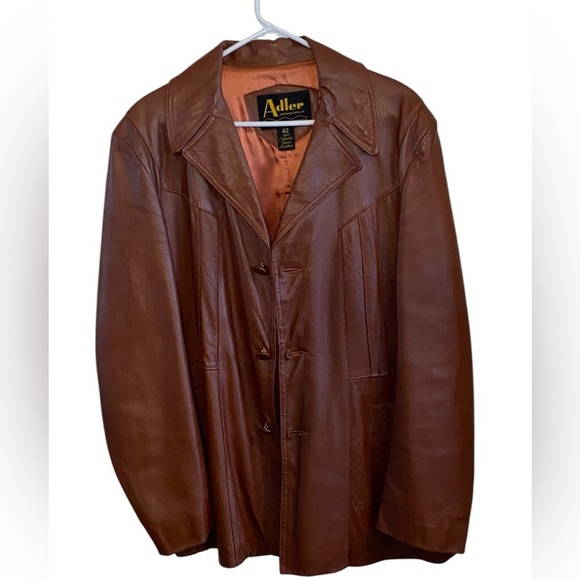 Vintage Adler cognac brown cabretta glove leather jacket - Picture 1 of 6